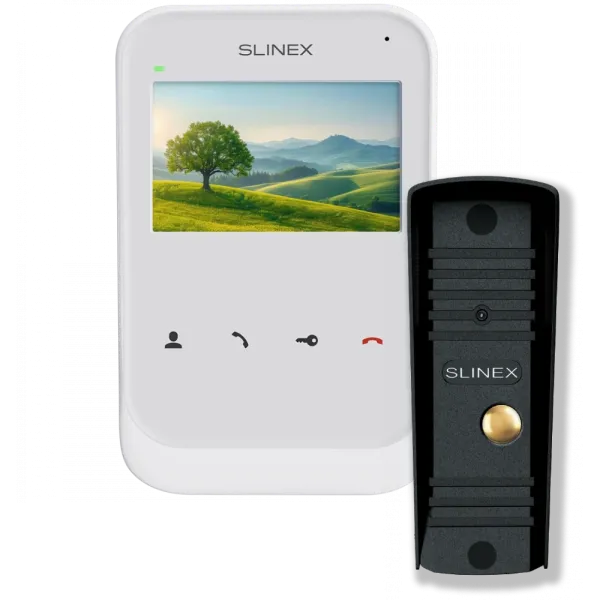 Комплект відеодомофон + панель виклику Slinex SK-04 + ML-16HR black Комплект відеодомофон + панель виклику Slinex SK-04 + ML-16HR black