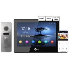 Комплект відеодомофону Neolight ALPHA Hybrid Black + PRIME FHD Silver з кутком