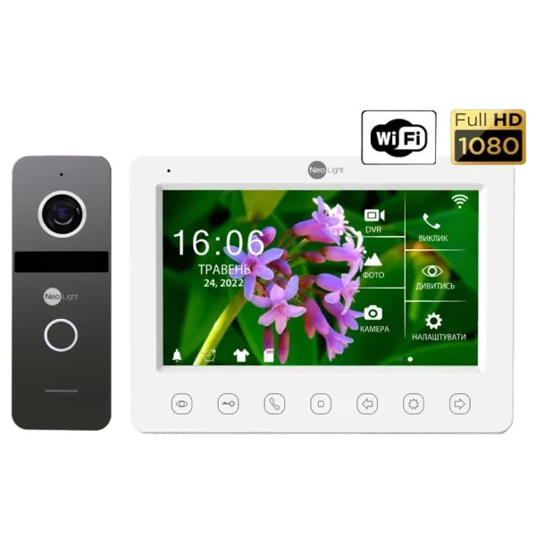 Комплект відеодомофону Neolight NeoKIT HD WF Graphite Комплект відеодомофону Neolight NeoKIT HD WF Graphite