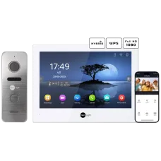 Комплект відеодомофону Neolight ALPHA Hybrid + PRIME FHD Silver з кутком