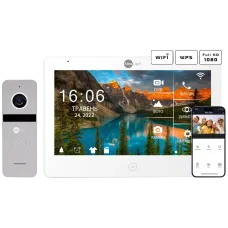 Комплект відеодомофону Neolight MEZZO Hybrid + SOLO FHD Silver