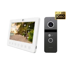 Відеодомофон KAPPA HD KIT Graphite для контролю доступу з підтримкою 1080p, 4 каналів та ІЧ підсвічуванням до 5 м