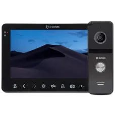 Комплект відеодомофона BCOM BD-780FHD Black Kit для домофону з IPS екраном 7" Full HD відеопанеллю 2Мп та підтримкою 2 камер і 2 викличних панелей