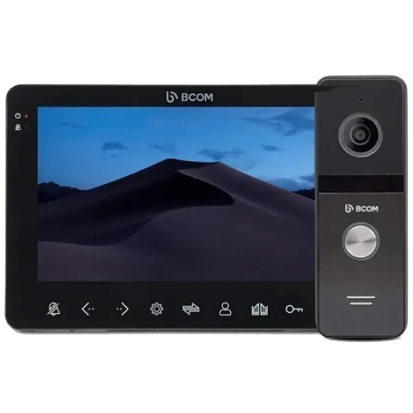 Комплект відеодомофона BCOM BD-780FHD Black Kit для домофону з IPS екраном 7" Full HD відеопанеллю 2Мп та підтримкою 2 камер і 2 викличних панелей Комплект відеодомофона BCOM BD-780FHD Black Kit для домофону з IPS екраном 7" Full HD відеопанеллю 2Мп та підтримкою 2 камер і 2 викличних панелей