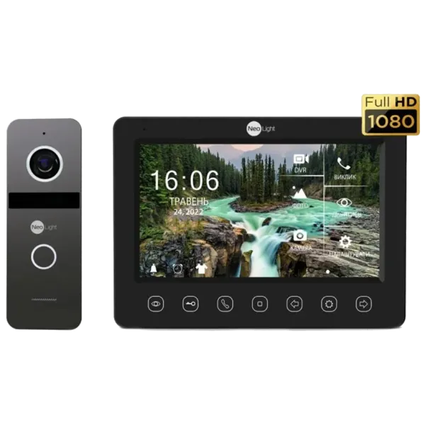 Комплект відеодомофону Neolight NeoKIT FHD Pro B/GRAPHITE (KAPPA + HD + SOLO FHD) Комплект відеодомофону Neolight NeoKIT FHD Pro B/GRAPHITE (KAPPA + HD + SOLO FHD)