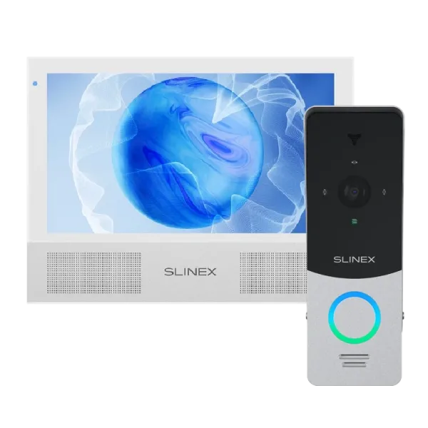 Комплект відеодомофон Slinex Sonik 7 AI white + панель виклику ML-20HD silver/ black Комплект відеодомофон Slinex Sonik 7 AI white + панель виклику ML-20HD silver/ black