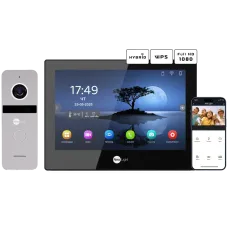 Комплект відеодомофону Neolight ALPHA Hybrid Black + SOLO FHD Silver