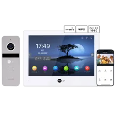 Комплект відеодомофону Neolight ALPHA Hybrid + SOLO FHD Silver