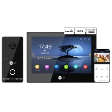Комплект відеодомофону Neolight ALPHA Hybrid Black + OPTIMA IPW Black