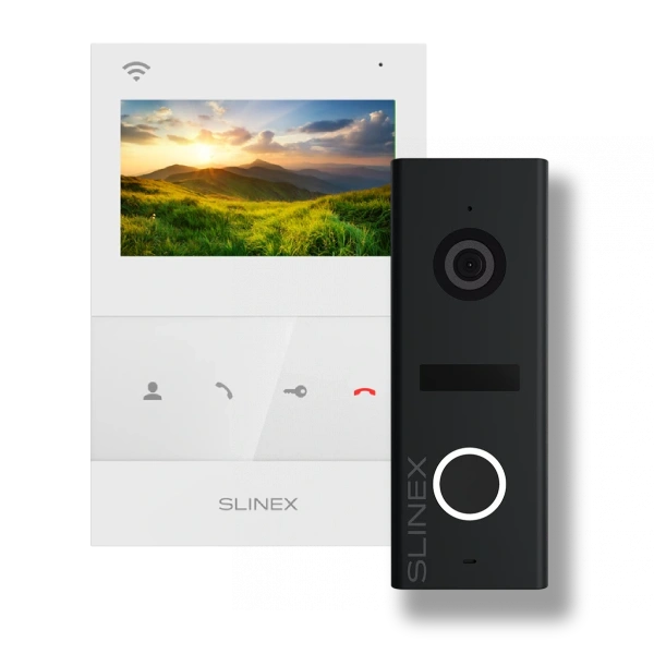 Комплект видеодомофон + панель вызова Slinex SQ-04N Cloud white + ML-17HD black Комплект видеодомофон + панель вызова Slinex SQ-04N Cloud white + ML-17HD black