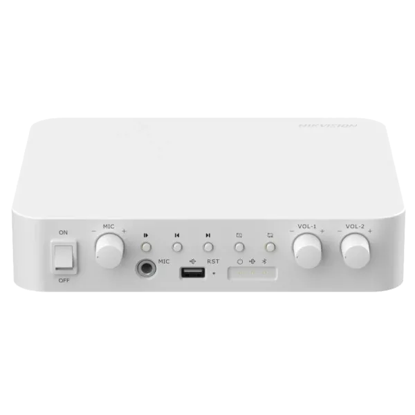 Мережевий підсилювач 80 Вт DS-QAE1A80G1-VB/EU(B) для потокового аудіо з Bluetooth, RCA та MIC входами, високою якістю звуку для професійного використання