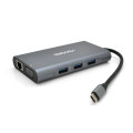 Хаб-конвертор VEGGIEG TC10-U Type-C (тато) на Type-C (мама) + USB3.0 * 3 (мама) + HDMI (мама) + VGA (мама) + SD / TF + RJ45, 10 см, Silver, Box Хаб-конвертор VEGGIEG TC10-U Type-C (тато) на Type-C (мама) + USB3.0 * 3 (мама) + HDMI (мама) + VGA (мама) + SD / TF + RJ45, 10 см, Silver, Box