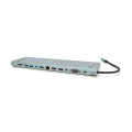 Хаб-конвертор 12 в 1 Type-C (тато) на Type-C(мама)+2*USB2.0(мама)+USB3.0(мама)+2*HDMI(мама)+VGA(мама)+SD/TF+RJ45+ jack3.5 (мама)+PD, 10см, Серебристый, Коробка Хаб-конвертор 12 в 1 Type-C (тато) на Type-C(мама)+2*USB2.0(мама)+USB3.0(мама)+2*HDMI(мама)+VGA(мама)+SD/TF+RJ45+ jack3.5 (мама)+PD, 10см, Серебристый, Коробка