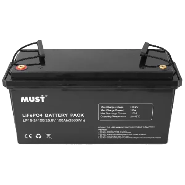 Літієва акумуляторна батарея Must LP15-24100 25.6В 100А•г