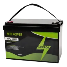 Акумуляторна батарея LiFePO4 Hub Power HPL-12100 12В 100А·г для систем відеоспостереження та охоронної сигналізації