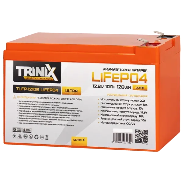 Літієва акумуляторна батарея TRINIX TLFP-1210S Ultra 10А•г 12В