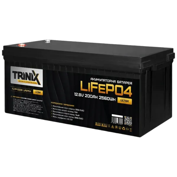 Літієва акумуляторна батарея TRINIX TLFP-12200 Ultra 200А•г 12В