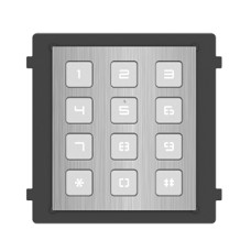 Модуль з клавіатурою Hikvision DS-KD-KP/S 12 кнопок, IP65, IK7, для систем контролю доступу, живлення 12 В, температурний діапазон -40 °C +55 °C, розміри 98,2 х 100,2 х 33,7 мм