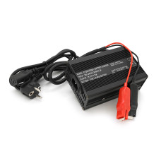 Зарядное устройство LiFePo4 24V 8S 10A для быстрой зарядки аккумуляторов с крокодилами, компактное 135x90x50 мм