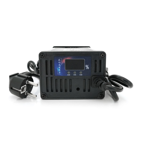 Зарядний пристрій для акумуляторів Li-ion 72V(84V),20S,8A, штекер Triangle plug (T-tipe/IEC/C13 N+L-), 185x88x60mm, 0,9 кг Зарядний пристрій для акумуляторів Li-ion 72V(84V),20S,8A, штекер Triangle plug (T-tipe/IEC/C13 N+L-), 185x88x60mm, 0,9 кг
