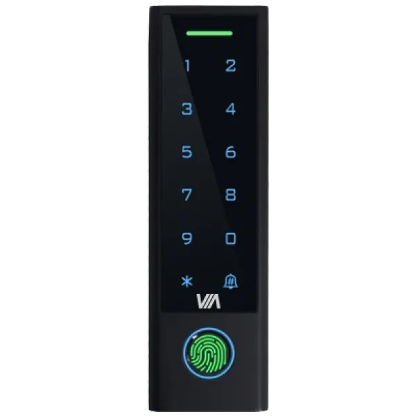 Контроллер для одной двери Via Security VTA-22KFP/E+M WF автономный со считывателем для управления доступом через смартфон и клавиатуру, до 1000 пользователей Контроллер для одной двери Via Security VTA-22KFP/E+M WF автономный со считывателем для управления доступом через смартфон и клавиатуру, до 1000 пользователей