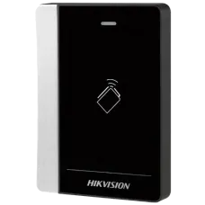 Зчитувач доступу DS-K1102AEM EM/Mifare IP64 для системи контролю доступу з індикатором живлення та робочим діапазоном -20°C до +65°C