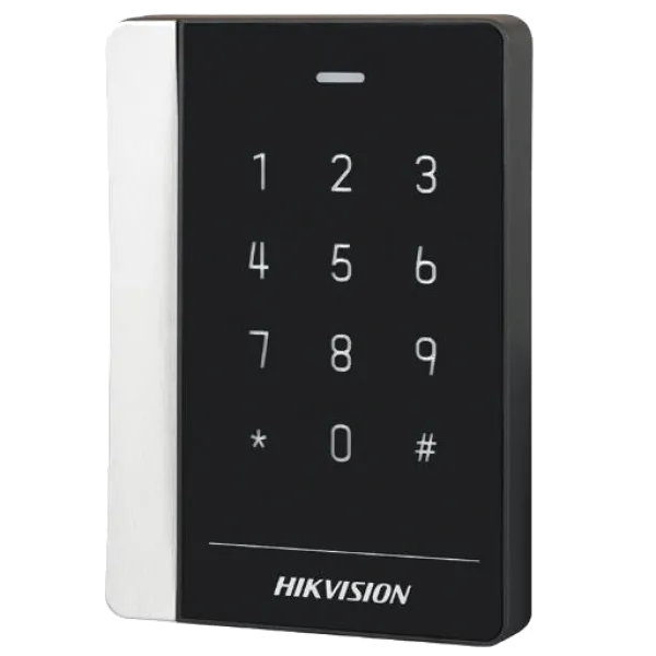 Зчитувач DS-K1102AEMK EM/Mifare для контролю доступу IP64, температурний діапазон -20°C до +65°C, індикатор живлення, компактні розміри 121×86.5×14 мм Зчитувач DS-K1102AEMK EM/Mifare для контролю доступу IP64, температурний діапазон -20°C до +65°C, індикатор живлення, компактні розміри 121×86.5×14 мм
