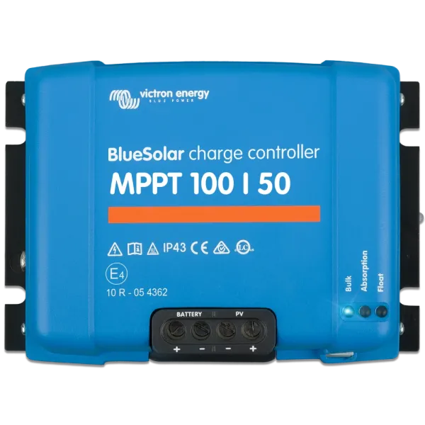 Контроллер заряда Victron Energy BlueSolar MPPT 100/50 для солнечных панелей 12/24 В 50 А 700/1400 Вт с интерфейсом VE.Direct