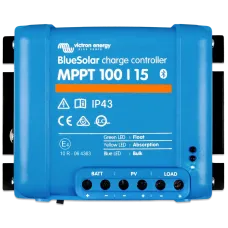 Контролер заряду Victron Energy BlueSolar MPPT 100/15 для сонячних панелей 12/24В 15А з реле навантаження та інтерфейсом VE.Direct