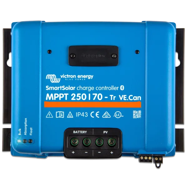 Контроллер заряда Victron Energy SmartSolar MPPT 250/70-TR VE.CAN для солнечных панелей 12/24/48 В 70 А с VE.Can VE.Direct Bluetooth и реле тревоги