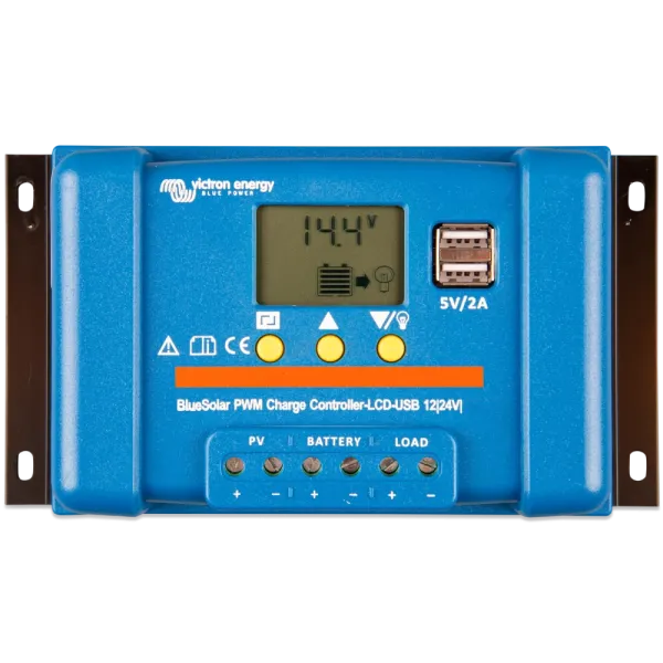 Контроллер заряда Victron Energy BlueSolar PWM-LCD&USB 12/24-30 для солнечных панелей 12/24В 30А с нагрузочным реле и USB 5В Контроллер заряда Victron Energy BlueSolar PWM-LCD&USB 12/24-30 для солнечных панелей 12/24В 30А с нагрузочным реле и USB 5В
