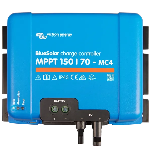 Контролер заряду Victron Energy BlueSolar MPPT 150/70-MC4 для сонячних батарей 12/24/48 В 70 А з інтерфейсом VE.Direct і роз’ємами MC4