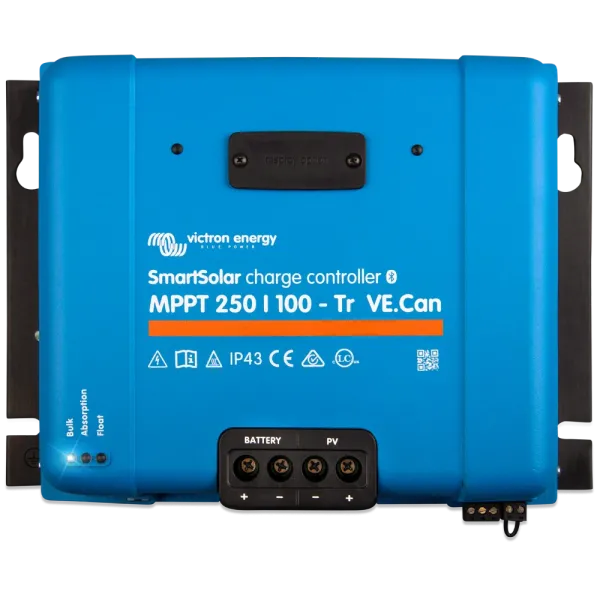 Контроллер заряда Victron Energy SmartSolar MPPT 250/100-TR VE.CAN для солнечных батарей 12/24/48 В с Bluetooth и VE.Can/VE.Direct Контроллер заряда Victron Energy SmartSolar MPPT 250/100-TR VE.CAN для солнечных батарей 12/24/48 В с Bluetooth и VE.Can/VE.Direct