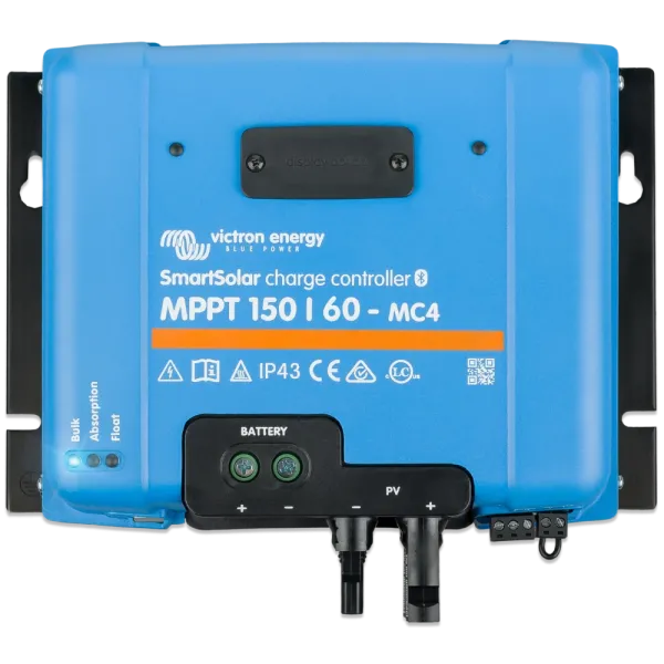 Контроллер заряда SmartSolar MPPT 150/60-MC4 для солнечных батарей 12/24/48 В с Bluetooth, VE.Direct и реле тревоги