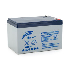 Тяговий акумулятор RITAR EV12-12 12V 12Ah AGM для електротранспорту та систем безперебійного живлення