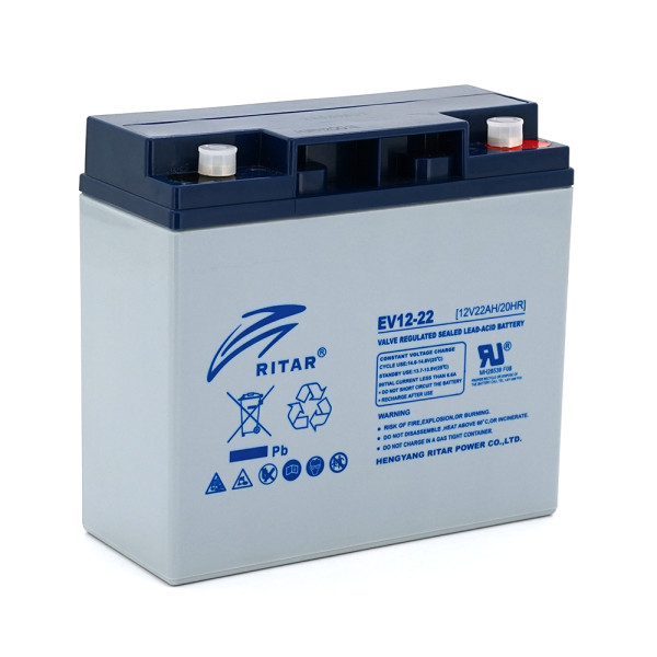 Тягова аккумуляторная батарея 12V 22Ah EV12-22 для электрооборудования и систем бесперебойного питания Тягова аккумуляторная батарея 12V 22Ah EV12-22 для электрооборудования и систем бесперебойного питания
