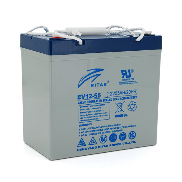 Тяговый аккумулятор 12V 55Ah AGM RITAR EV12-55 для электротранспорта и систем бесперебойного питания Тяговый аккумулятор 12V 55Ah AGM RITAR EV12-55 для электротранспорта и систем бесперебойного питания