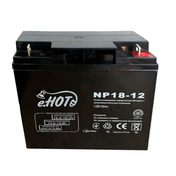 Аккумуляторная батарея 12V 18Ah ENOT 181x76x167 для блоков питания и систем видеонаблюдения Аккумуляторная батарея 12V 18Ah ENOT 181x76x167 для блоков питания и систем видеонаблюдения
