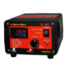 Пуско-зарядне ЗУ для LiFePO4 акумуляторів PZU А-60 12V (20-800Ah) (MF, AGM, GEL, CA/CA, LiFePO4) 60А, 160-245V