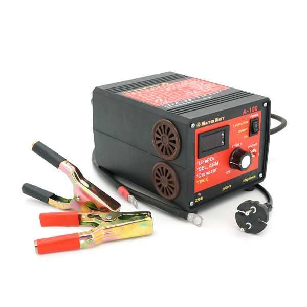 Пуско-зарядне ЗУ для LiFePO4 акумуляторів PZU А-100 12V (20-1000Ah) (MF, AGM, GEL, CA/CA, LiFePO4) 100А, 160-245V Пуско-зарядне ЗУ для LiFePO4 акумуляторів PZU А-100 12V (20-1000Ah) (MF, AGM, GEL, CA/CA, LiFePO4) 100А, 160-245V