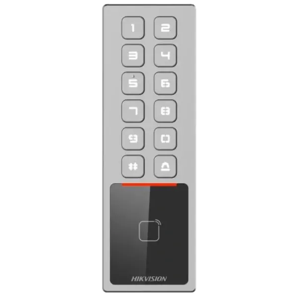 Терминал доступа для контроля доступа Hikvision DS-K1T805MX Mifare с разблокировкой по паролю и карте, поддержка мобильных приложений и настройка через Интернет Терминал доступа для контроля доступа Hikvision DS-K1T805MX Mifare с разблокировкой по паролю и карте, поддержка мобильных приложений и настройка через Интернет