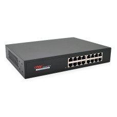 Комутатор Ethernet ONV-H1016 для відеоспостереження, 16 портів 10/100 Мбіт/с, металевий корпус 270х181х44 мм