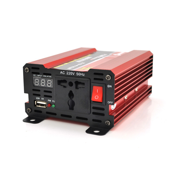 Инвертор напряжения NV-500(300Вт)+LCD, 12/220 с апроксимированной синусоидой, 1 универсальная розетка, Клеммы, Box Инвертор напряжения NV-500(300Вт)+LCD, 12/220 с апроксимированной синусоидой, 1 универсальная розетка, Клеммы, Box