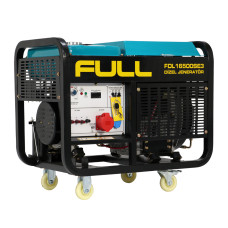 Генератор дизельний FULL FDL16500SE3, 3-фазний 230/400V, 50Hz, 16.5kVA/12kW, бак 50 л, витрата 4 л/год, пуск: стартер (без АКБ), 925x590x800 мм, 197 кг Генератор дизельний FULL FDL16500SE3, 3-фазний 230/400V, 50Hz, 16.5kVA/12kW, бак 50 л, витрата 4 л/год, пуск: стартер (без АКБ), 925x590x800 мм, 197 кг
