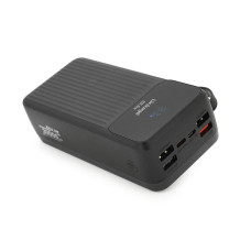 Повербанк Linkage LKP-42 30000mAh 22.5W з кабелями Type-C Lightning Micro USB Black для заряджання смартфонів та гаджетів