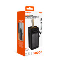 Зовнішній акумулятор Power bank Linkage LKP-47 50000mAh Solar 22.5W з кабелем Type-C+Lightning для живлення гаджетів чорний Зовнішній акумулятор Power bank Linkage LKP-47 50000mAh Solar 22.5W з кабелем Type-C+Lightning для живлення гаджетів чорний