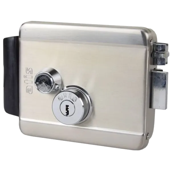 Электромеханический замок ATIS Lock SS CK для систем контроля доступа, накладной, из нержавеющей стали, универсальный, работает на 12V DC, температурный диапазон -30° до +70°С Электромеханический замок ATIS Lock SS CK для систем контроля доступа, накладной, из нержавеющей стали, универсальный, работает на 12V DC, температурный диапазон -30° до +70°С