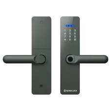 Розумний дверний біометричний замок SEVEN LOCK SL-7740BF grey (врізна частина 5050)