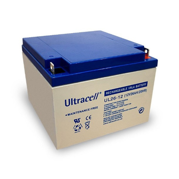 Акумуляторна батарея AGM UL26-12 12V 26Ah F3 для відеоспостереження й охоронних систем, резервного живлення та UPS