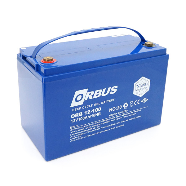 Аккумуляторная батарея гелевый аккумулятор ORBUS CG12100 GEL 12V 100 Ah для систем видеонаблюдения и резервного питания Аккумуляторная батарея гелевый аккумулятор ORBUS CG12100 GEL 12V 100 Ah для систем видеонаблюдения и резервного питания